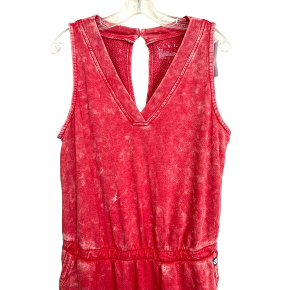 Lane Bryant Livi Red Dye Sleeveless Jumpsuit Cotton/Poly NWT - Picture 2 of 15